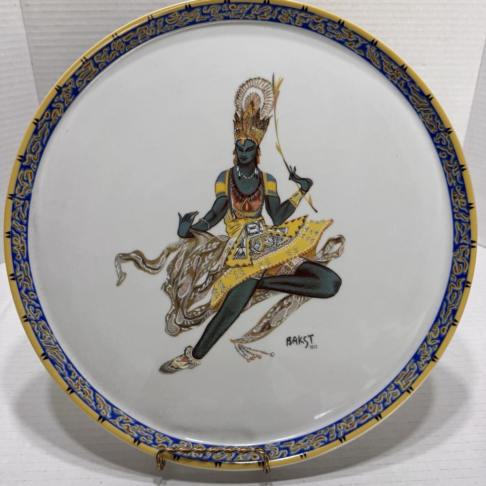 Philippe Deshoulieres Limoges Opera House Charger Platter Le Dieu Bleu Bakst Vtg